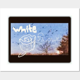 WHITE FLOWERS Posters and Art